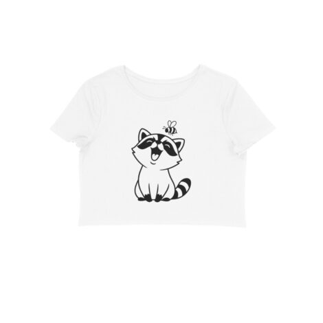 Women Crop Top - Cute Cat
